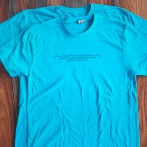 Two T-Shirts,Med and XL, Unisex,Advertising,Blue